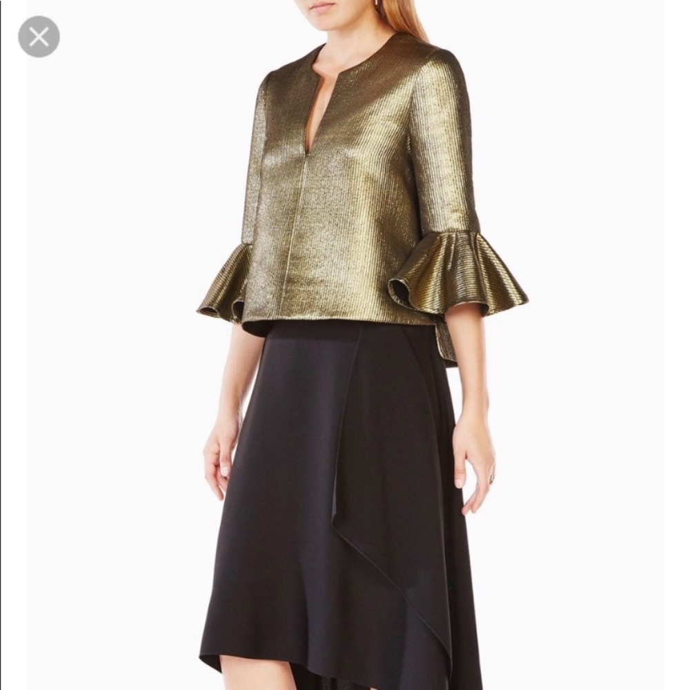 BCBG gold fancy top - Picture 3 of 5